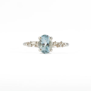 Oval Aquamarine White Gold Ring