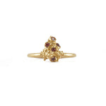 Sapphire Gold Ring with Granules