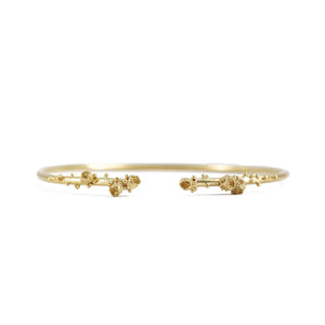 Delicate Granule open Gold Cuff