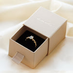 Citrine Gold Ring with Granules