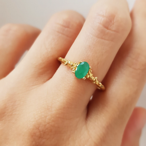 Oval Emerald Gold Ring