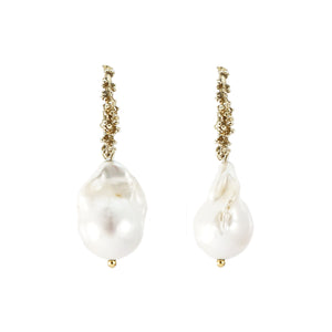 Baroque Pearl Gold Earrings