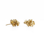 Statement 14ct gold stud earrings inspired by geodes and crystals shapes